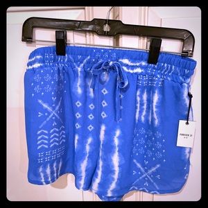 Blue and white shorts new with tag